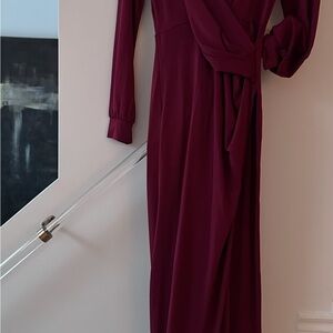 Baltic Born Deep Burgundy Long Sleeve Dress